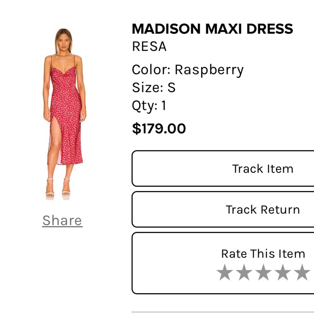 RESA Madison Maxi Dress Size Small